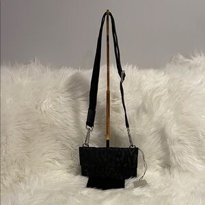 All Saints leopard print nylon crossbody NWT